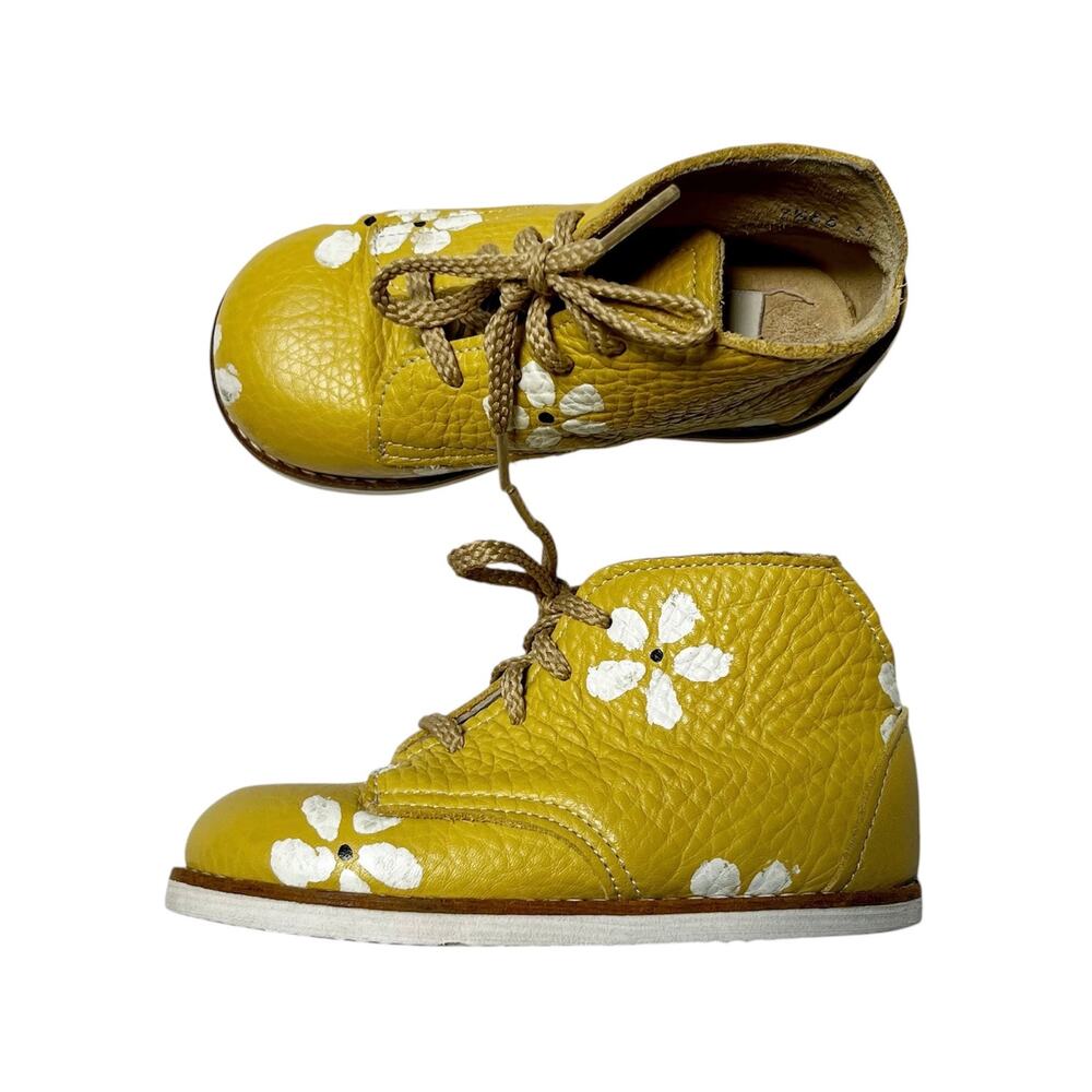Zimmerman Milo Floral Painted Handmade Leather Boots Size 7.5